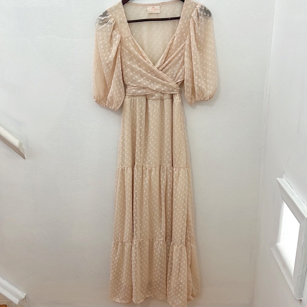 Swiss-Dot Maxi Dress